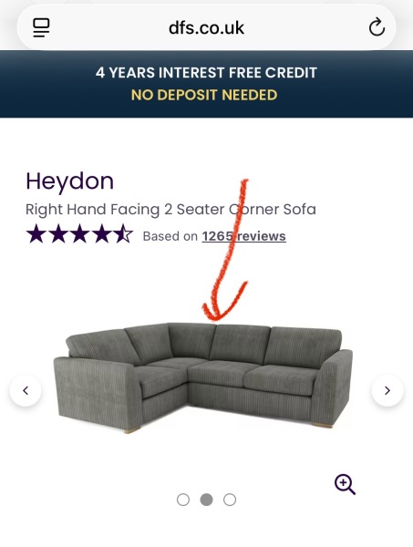 DFS says sofa order was correct, but configuration is not