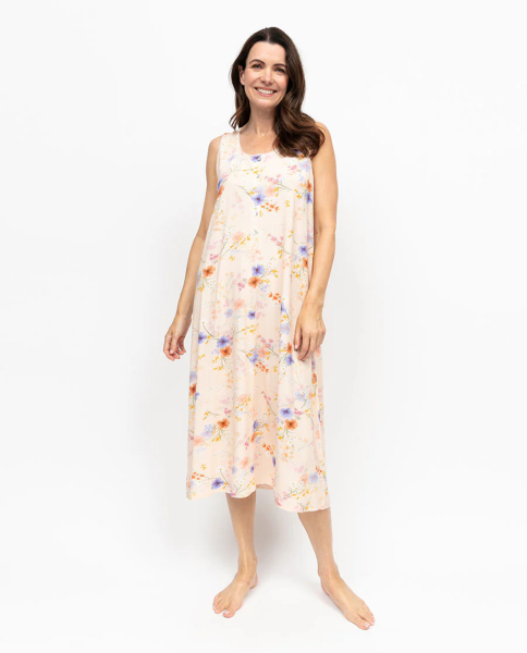 Where can I find a plain cotton sleeveless knee-length nightdress?