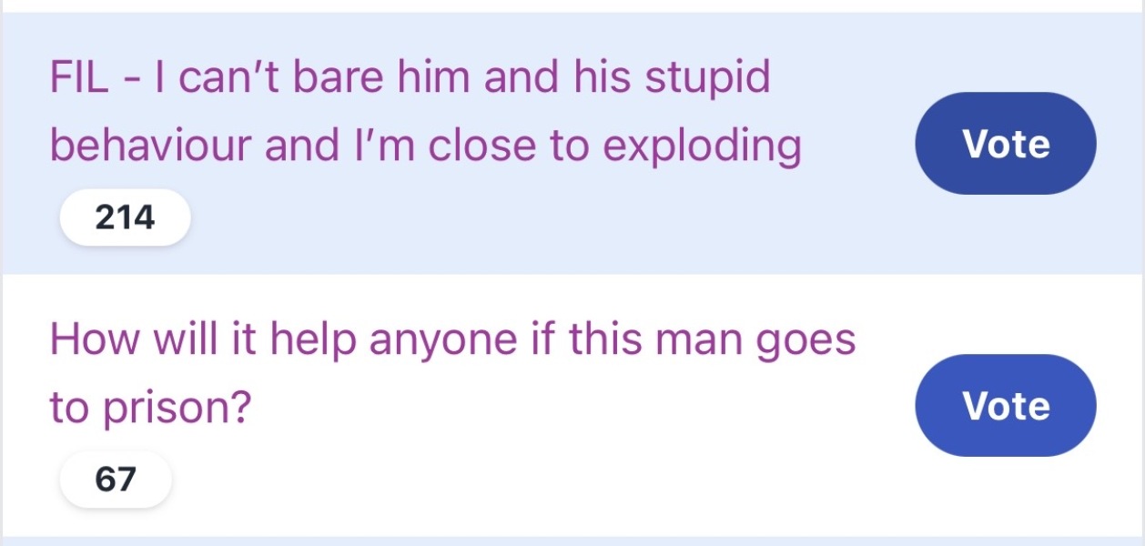 FIL - I can’t bare him and his stupid behaviour and I’m close to exploding