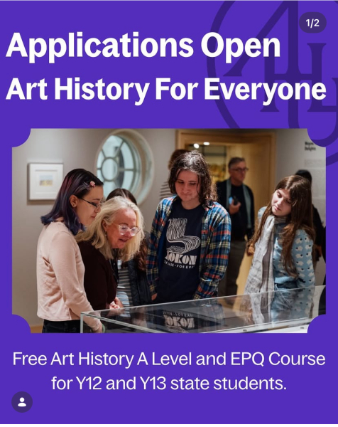 Free art history A level and EPQ opportunity for state school students