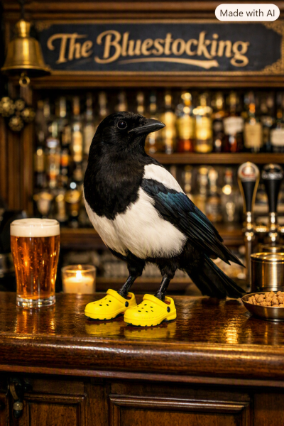 The Bluestocking Women's Pub, in which we wait excitedly for the next instalment of Gosie's adventures. Gosie, Glass and the Gerbils' Dilemma.