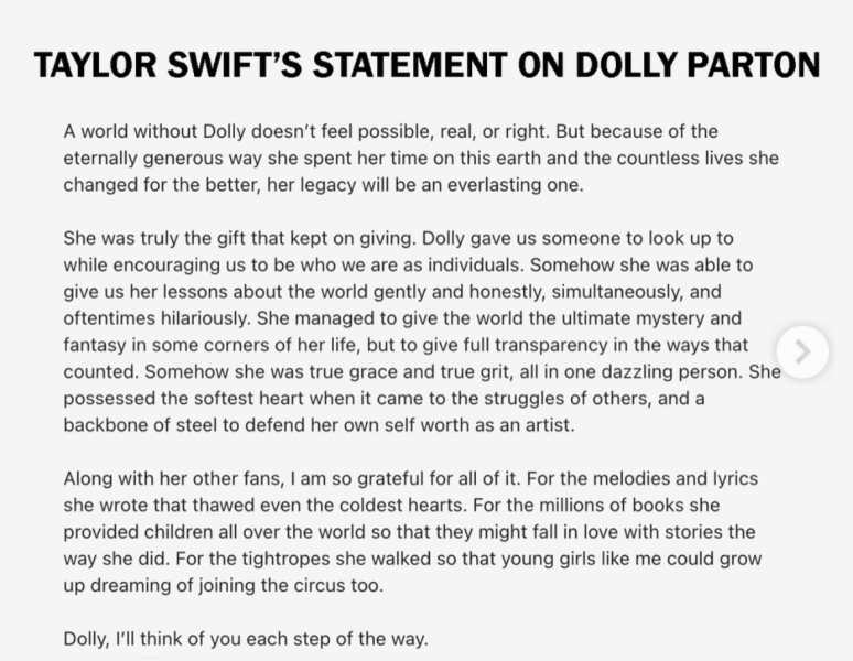 Why is Taylor Swift ‘leading’ tributes to Dolly Parton?