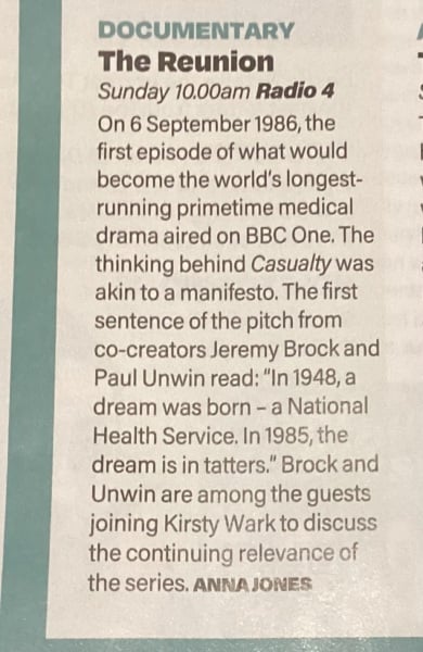 Casualty - series 9 - supply and demand - fighting to save lives while their personal lives are dramatic 😂
