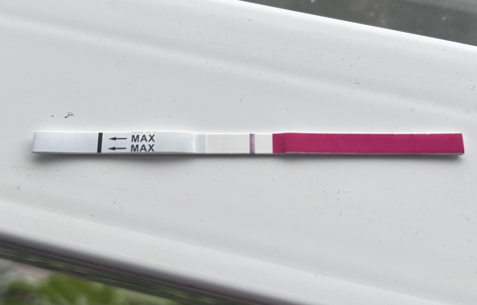 Faint positive or evap line