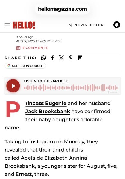 Eugenie’s baby (no.3)