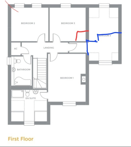 Splitting one bedroom into two? Floorplan help.