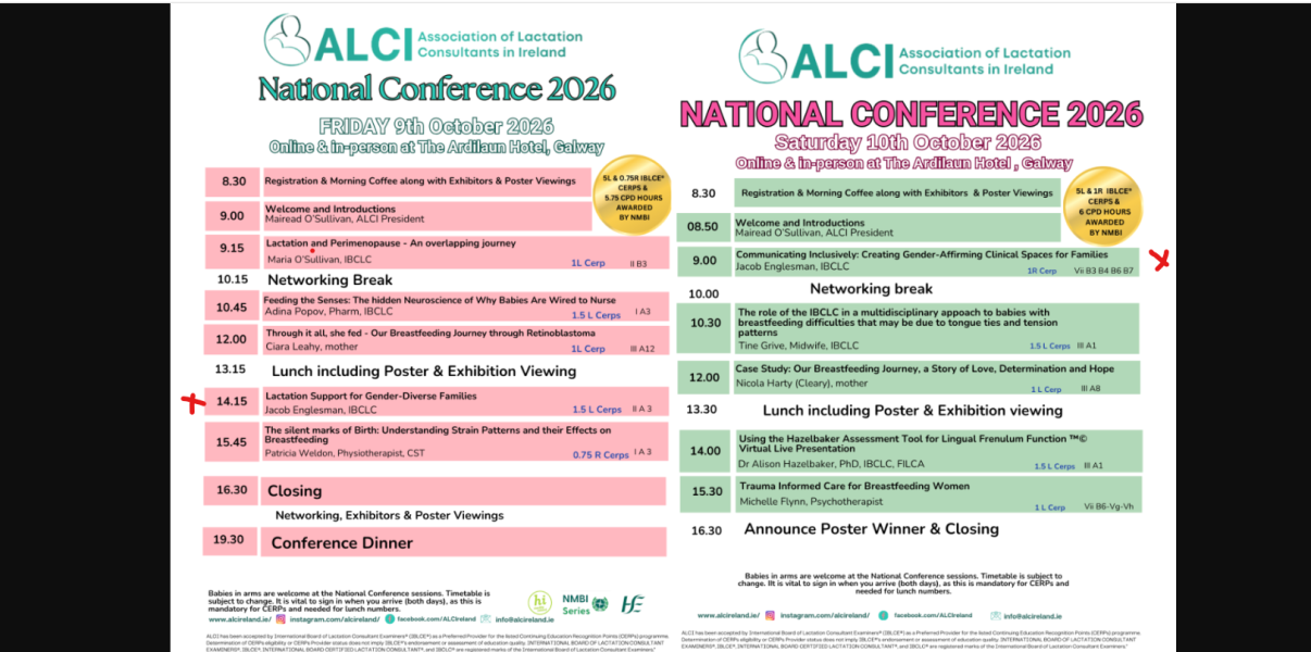Lactation support conference in Ireland - the quiet part out loud
