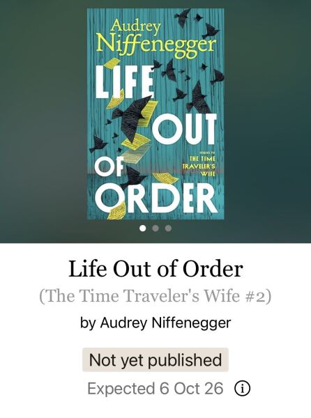 Time Traveller’s Wife #2 is coming… this is not a drill!!
