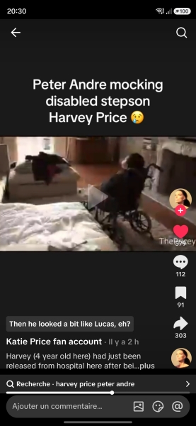 To bring your attention to this video of Peter Andre bullying a young Harvey Price?