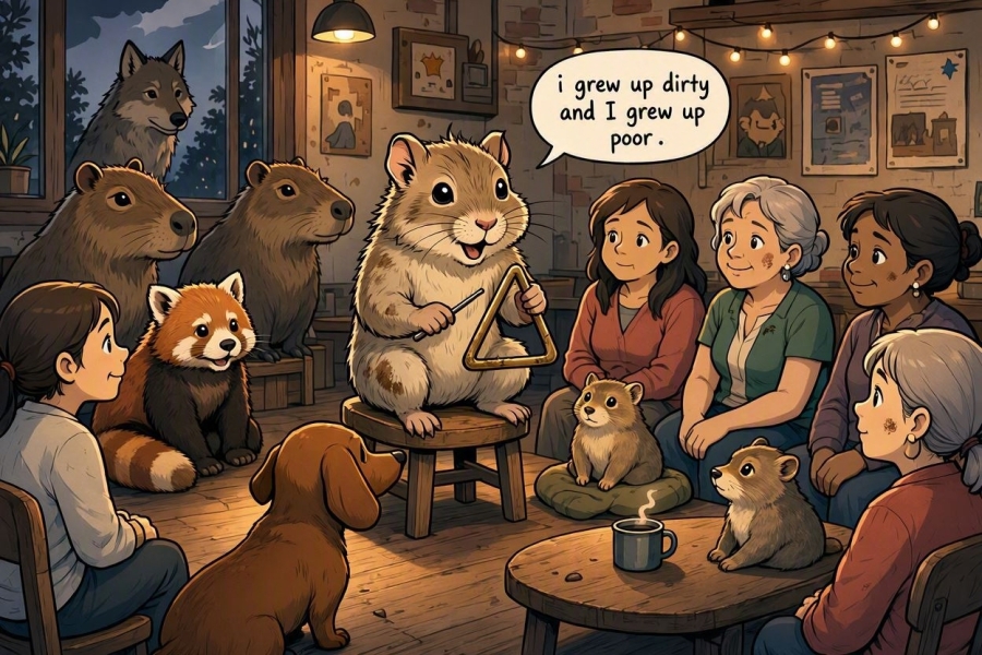 The Bluestocking Pub, where we continue to read about gerbils nobly and bravely working undercover in the Fen.