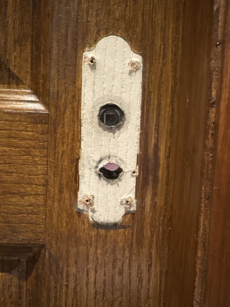 Husband stuck in bathroom after door jammed, any tips to open it?