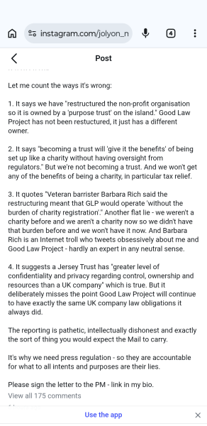 Our friends at the Good Law Project