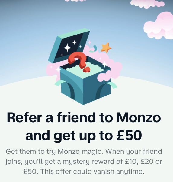 Get up to £50 when you join Monzo banking
