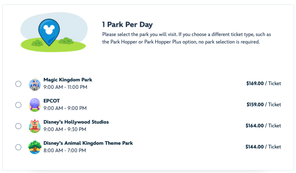 One day tickets?