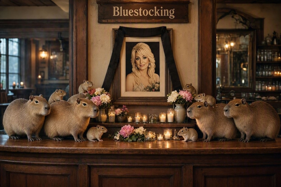 The Bluestocking Pub, where we continue to read about gerbils nobly and bravely working undercover in the Fen.
