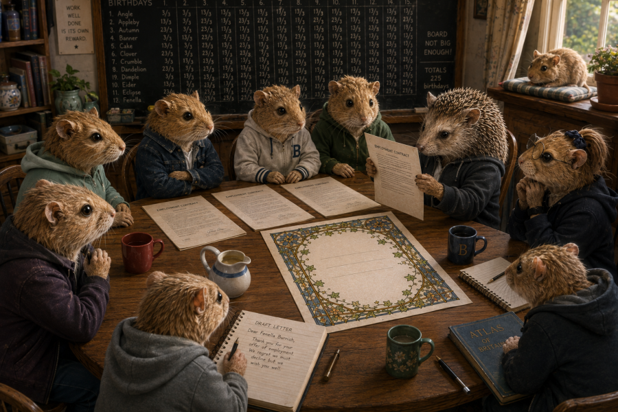 The Bluestocking Women's Pub, in which we wait excitedly for the next instalment of Gosie's adventures. Gosie, Glass and the Gerbils' Dilemma.