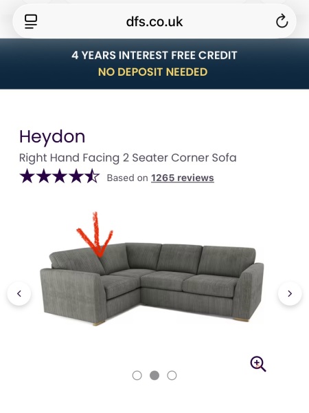 DFS says sofa order was correct, but configuration is not