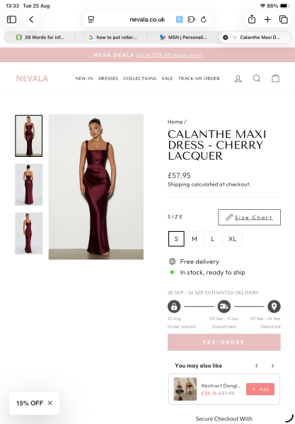 Where can my daughter find a similar satin dress for a wedding?