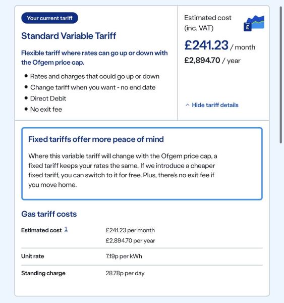 Help! Confused by British Gas rates