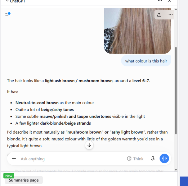 What colour is my hair (photo)
