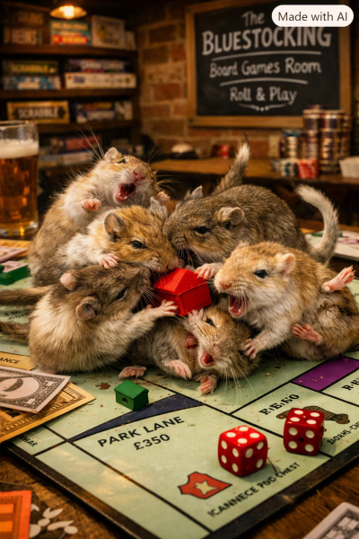 The Bluestocking Women's Pub, in which we wait excitedly for the next instalment of Gosie's adventures. Gosie, Glass and the Gerbils' Dilemma.
