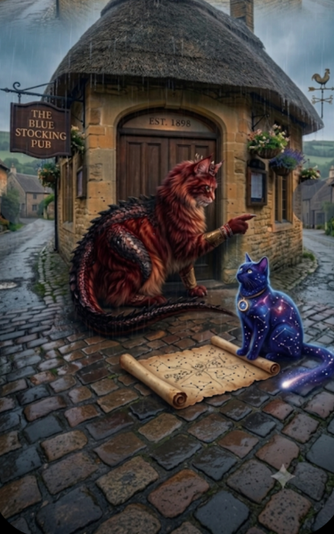 The Bluestocking Pub, where we continue to read about gerbils nobly and bravely working undercover in the Fen.