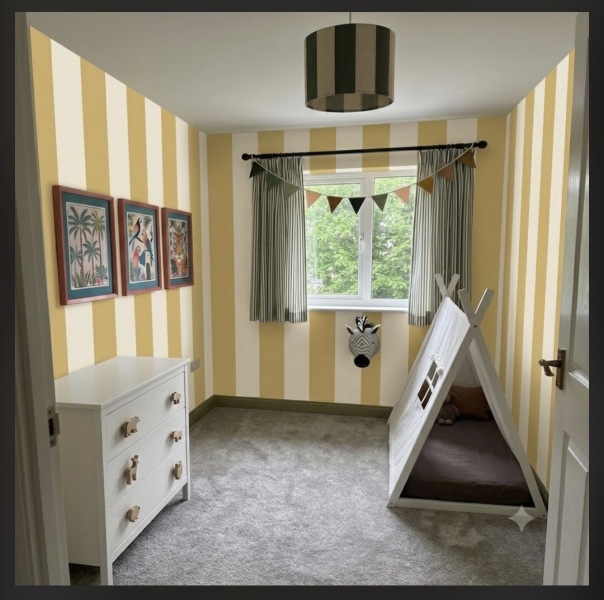Which design would you choose for a one-year-old's room?