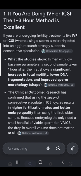 Second ejculation is better for IVF outcomes?!