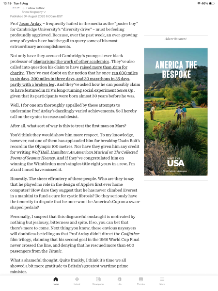 Jason Arday, Cambridge Plagiarist?