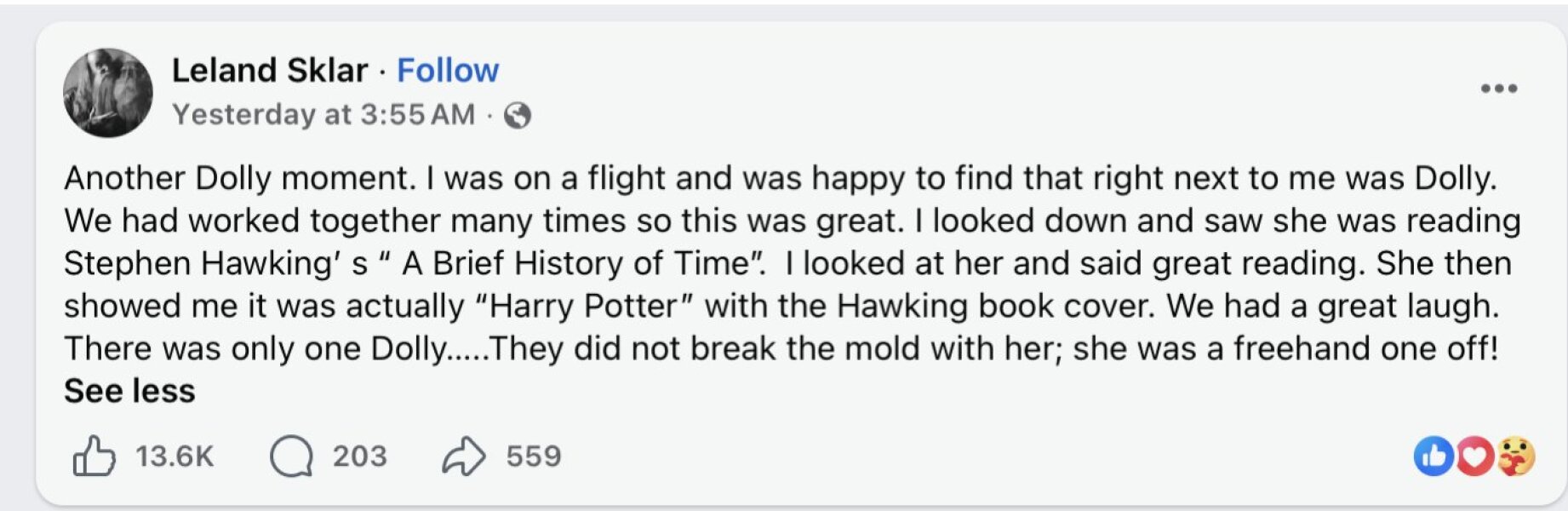 On The Sad Passing of Dolly Parton