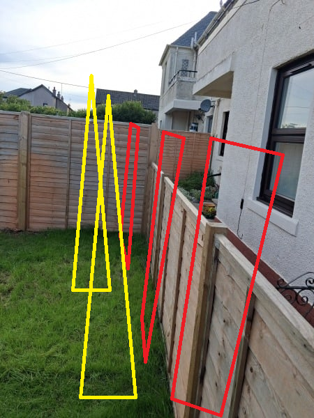 Adding trellis to stop neighbour intrusion