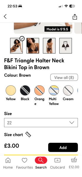 Bikini options for 32FF support without leaving a central tan line