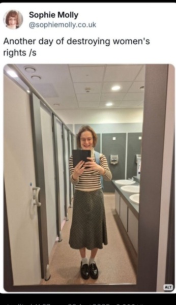 Scottish man, who identifies as a woman, intends to 'use as many women's loos as possible'
