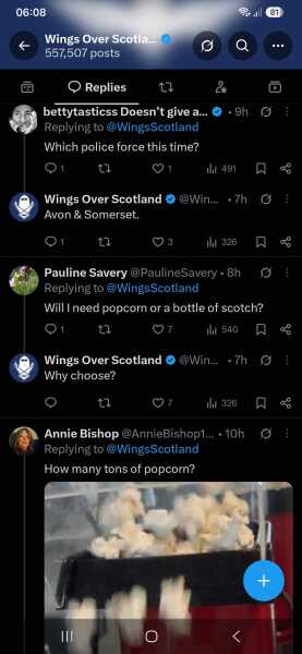 Wings Over Scotland questioned under caution by police on account of Lynsay Watson