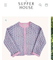 Block printed reversible jacket