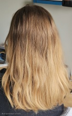 Advice on blending natural pregnancy-related hair colour change at home