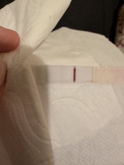 Could this be an indent line on an Ovum pregnancy test?