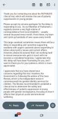 Reply from my MP after 10 months! about puberty blocker trial in London
