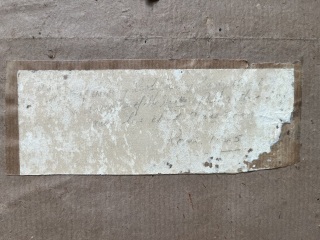 Can anyone help decipher writing on an 1845 family portrait?