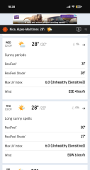 The weather has changed for my holiday