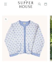 Block printed reversible jacket