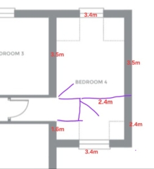 Splitting one bedroom into two? Floorplan help.