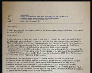 Benjamin Ryan. WPATH. Unredacted Email. Trans-Care Age Limits.