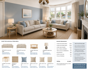 How to find an interior designer / shopper when you just need help rather than having funds to pay thousands of pounds for a full service?