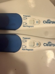 Faint positive tests after years TTC, but digital says not pregnant
