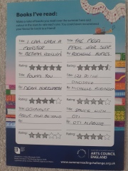 My Baby just completed the Summer Reading Challenge!