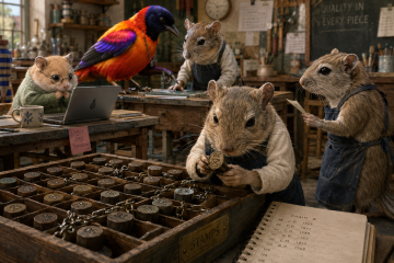 The Bluestocking Pub, where we continue to read about gerbils nobly and bravely working undercover in the Fen.
