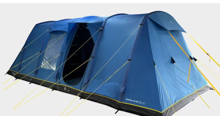 Adapting a driveaway awning to attach to a tent.