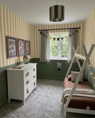 Which design would you choose for a one-year-old's room?