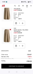 Is H&M now stopping customers ordering two sizes to compare?